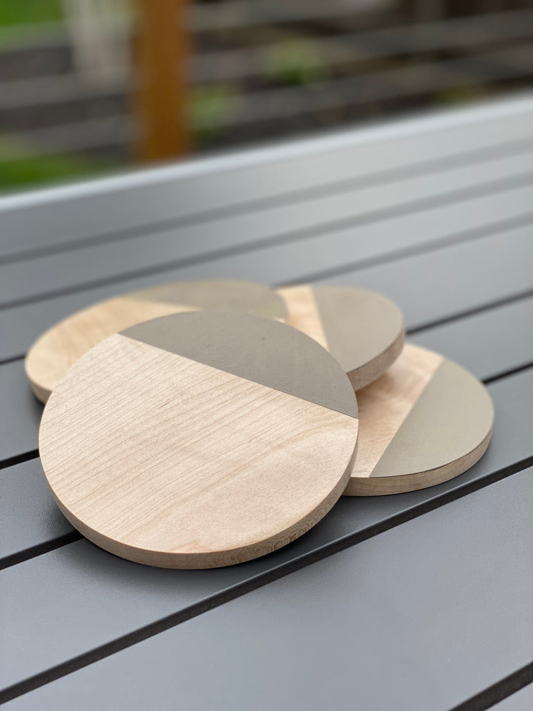 Hand-Painted Wooden Coasters