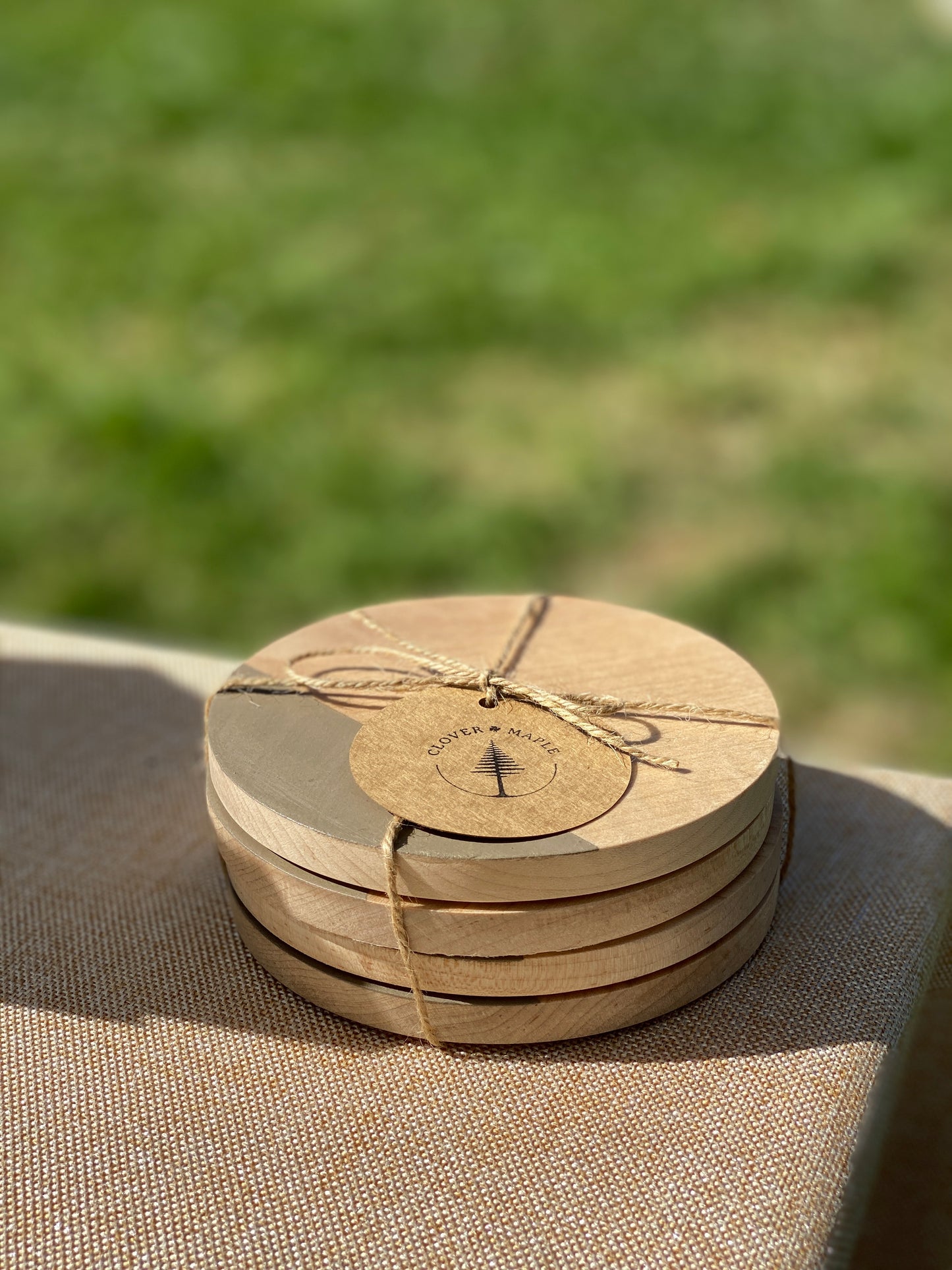 Hand-Painted Wooden Coasters